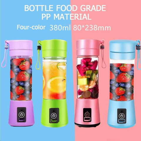 Portable Blender Usb Mixer Kitchen Electric Juicer Machine Mini Food Processor - honeylives