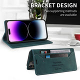 Wallet Anti-theft Brush Magnetic Flip Leather Case For iPhone