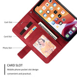 Wallet Flip Leather Shockproof Phone Case For iPhone