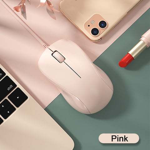 Wire Gaming Mouse  Ergonomic Laptop   Pink Girl Woman Magic