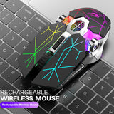 Wireless Gaming  USB Rechargeable Mute Backlight Mouse