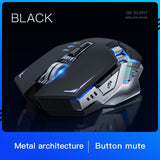 Wireless  Ergonomic Computer Gamer Mouse Mute Rechargeable