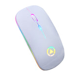 Wireless Led Light  4 Buttons Usb Rechargeable Optical Mouse