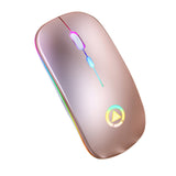 Wireless Led Light  4 Buttons Usb Rechargeable Optical Mouse