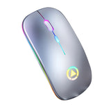 Wireless Led Light  4 Buttons Usb Rechargeable Optical Mouse