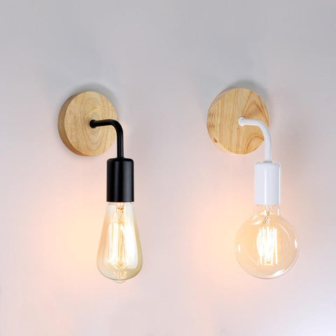 Wood Wall Lamp Vintage Sconce Wall Light Fixture