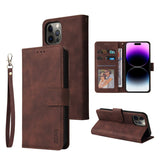 ZZXX Leather Wallet Phone Case for IPhone Flip Card Slot Phone Case Cover