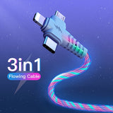 3 in 1 Luminous Phone  USB  Cable for Iphone