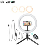 10inch Dimmable LED Ring Light Tripod Stand USB Selfie Stick