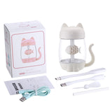 USB Cat Mini Aromatherapy LED Air Humidifier 3 in1