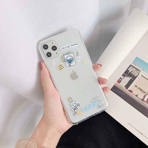 cute cartoon tag phone case For Samsung