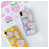 cute peach thin phone case For Samsung