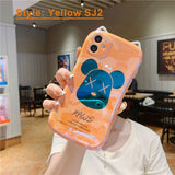 Cartoon Shockproof Armor Matte Case for IPhone  Silicone Bumper Clear Hard Cover