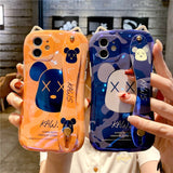 Cartoon Shockproof Armor Matte Case for IPhone  Silicone Bumper Clear Hard Cover