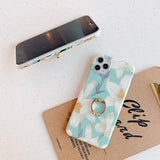 Retro Floral iPhone Case with Ring