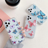 Colorful Butterfly iPhone Case with Bumper Sides