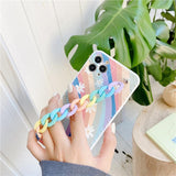 Cute Rainbow Flowers iPhone Case with Strap