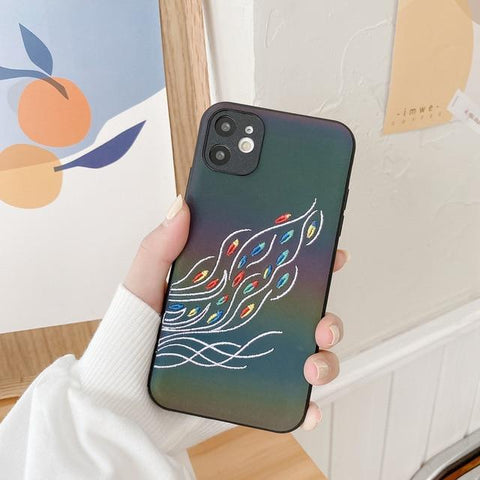 Wavy Embroidered iPhone Case