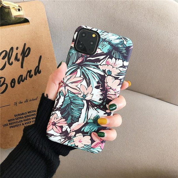 Glow In The Dark Floral iPhone Case