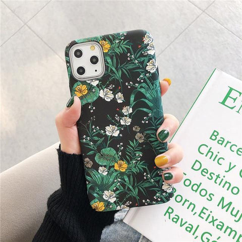 Glow In The Dark Floral iPhone Case