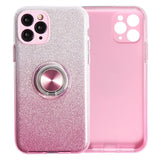 Gradient Glitter iPhone Case with ring