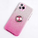 Gradient Glitter iPhone Case with ring