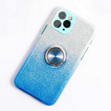 Gradient Glitter iPhone Case with ring