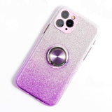 Gradient Glitter iPhone Case with ring