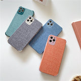 Cotton Fabric iPhone Case with Bumper Corners