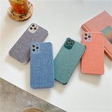 Cotton Fabric iPhone Case with Bumper Corners