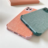 Cotton Fabric iPhone Case with Bumper Corners