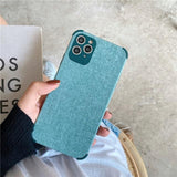 Cotton Fabric iPhone Case with Bumper Corners