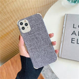 Cotton Fabric iPhone Case with Bumper Corners