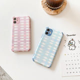 Pink and Blue Plaid iPhone Case