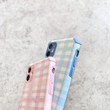 Pink and Blue Plaid iPhone Case