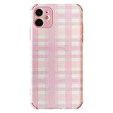 Pink and Blue Plaid iPhone Case