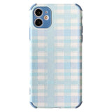 Pink and Blue Plaid iPhone Case