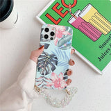 Floral iPhone Case with Chain