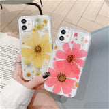 Real Pressed Dried Flowers iPhone Case