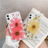 Real Pressed Dried Flowers iPhone Case