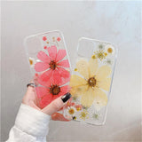 Real Pressed Dried Flowers iPhone Case