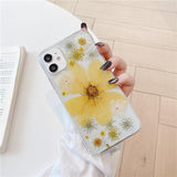 Real Pressed Dried Flowers iPhone Case