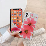 Real Pressed Dried Flowers iPhone Case