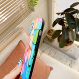 3D Effect Colorful Blocks iPhone Case