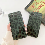 Dark Green Leopard iPhone Case