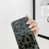 Dark Green Leopard iPhone Case