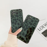 Dark Green Leopard iPhone Case