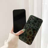 Dark Green Leopard iPhone Case