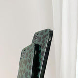 Dark Green Leopard iPhone Case