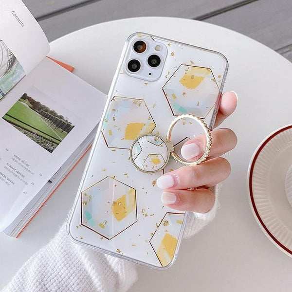 Hexagonal iPhone Case with Ring